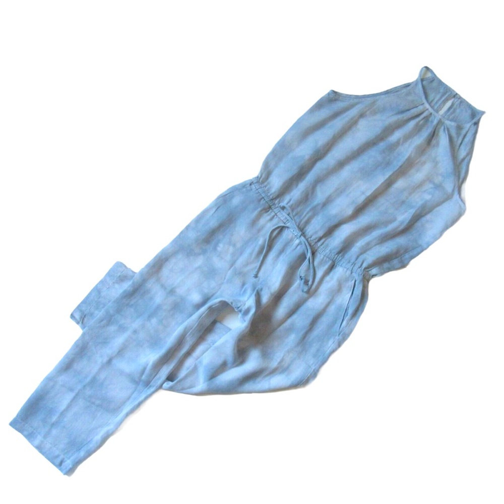 Anthropologie Cloth & Stone Cloud Blue Sleeveless Jumpsuit size Small